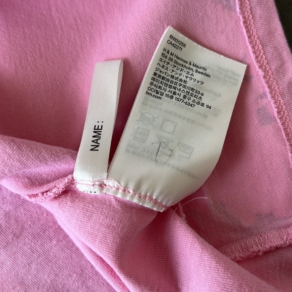 H&M Girls Pink Sleeveless Sundress Dog Cat Bird Floral Graphic 8/10Y - Picture 8 of 11